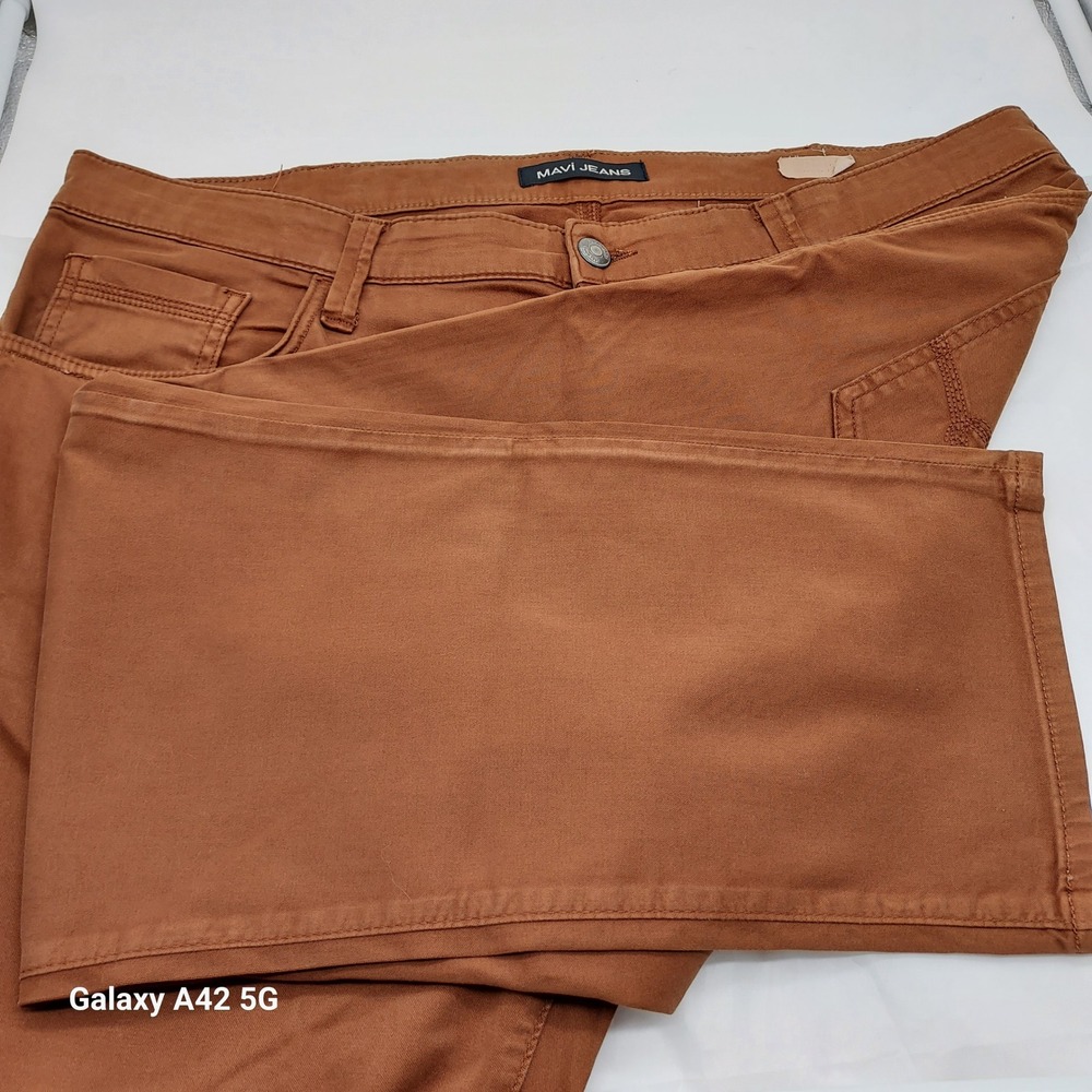 Mavi Jeans Zach Straight Leg Pants Mens 38x30 Tobacco Brown Cotton Blend R188119